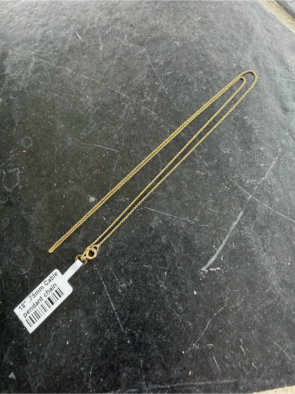 14kt Yellow Gold Cable Pendant Chain Necklace - 18"